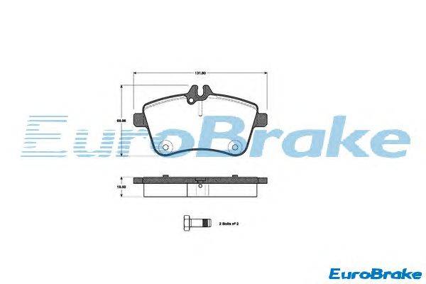 Комплект тормозных колодок, дисковый тормоз EUROBRAKE 5501223355