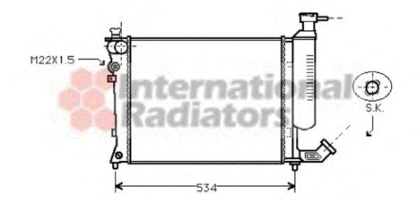 Радиатор, охлаждение двигателя VAN WEZEL 09002059