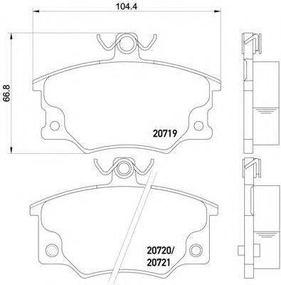 Комплект тормозных колодок, дисковый тормоз TEXTAR 2071901