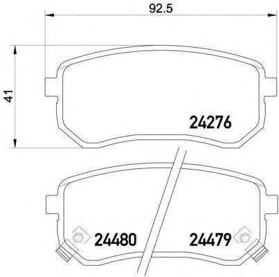 Комплект тормозных колодок, дисковый тормоз TEXTAR 2427601