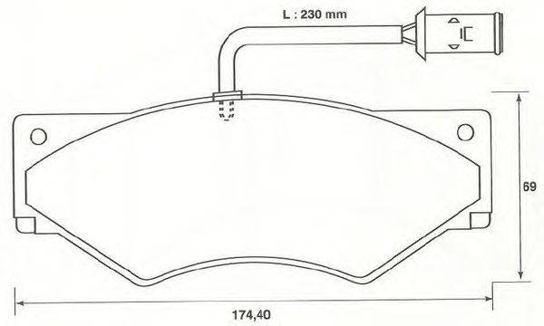 Комплект тормозных колодок, дисковый тормоз JURID 29001