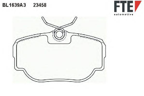 Комплект тормозных колодок, дисковый тормоз FTE BL1639A3