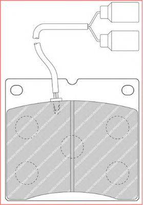 Комплект тормозных колодок, дисковый тормоз FERODO FCV1916
