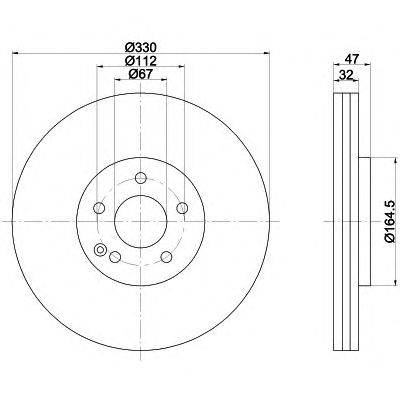 Тормозной диск MINTEX MDC2296