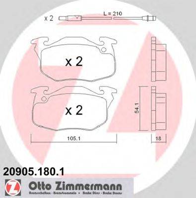 Комплект тормозных колодок, дисковый тормоз DON MDB1291