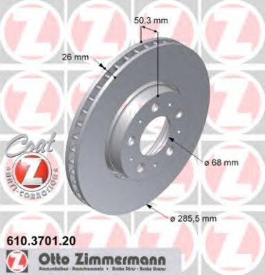 Тормозной диск ZIMMERMANN 610.3701.20