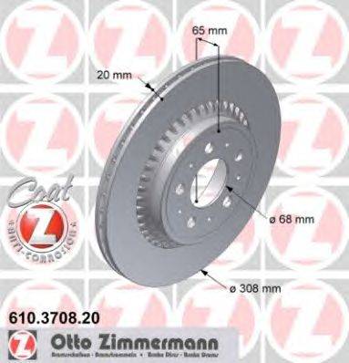 Тормозной диск ZIMMERMANN 610.3708.20