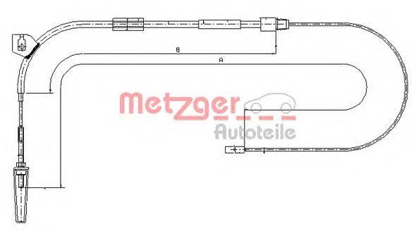 Трос, стояночная тормозная система METZGER 10.9330
