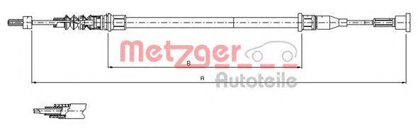 Трос, стояночная тормозная система METZGER 115768