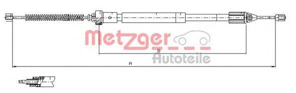 Трос, стояночная тормозная система METZGER 116597