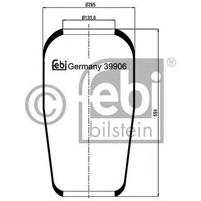 Кожух пневматической рессоры FEBI BILSTEIN 39906