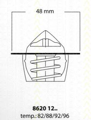 Термостат, охлаждающая жидкость TRISCAN 8620 1282