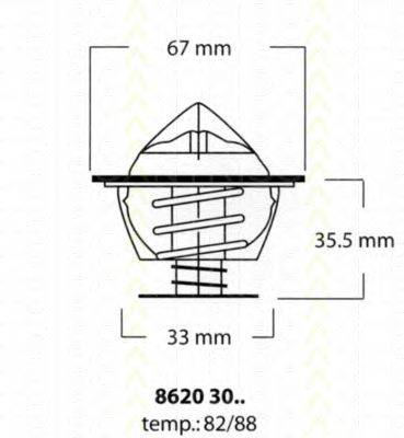 Термостат, охлаждающая жидкость TRISCAN 8620 3082