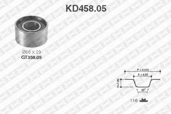 Комплект ремня ГРМ SNR KD458.05