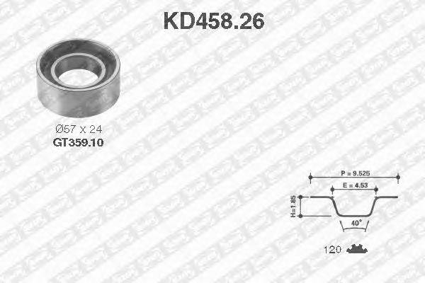 Комплект ремня ГРМ SNR KD458.26