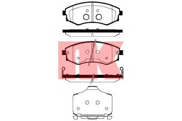 Комплект тормозных колодок, дисковый тормоз NK 225010