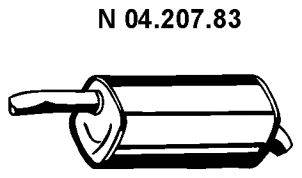 Глушитель выхлопных газов конечный EBERSPÄCHER 04.207.83