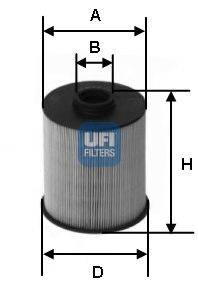 Топливный фильтр UFI 2600600