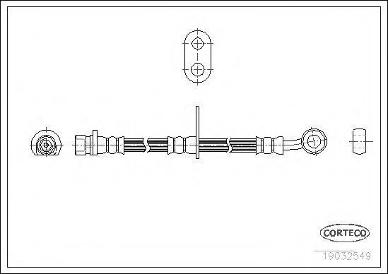 Тормозной шланг CORTECO 19032549
