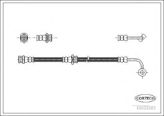 Тормозной шланг CORTECO 19033583
