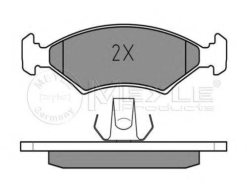 Комплект тормозных колодок, дисковый тормоз MEYLE 20753