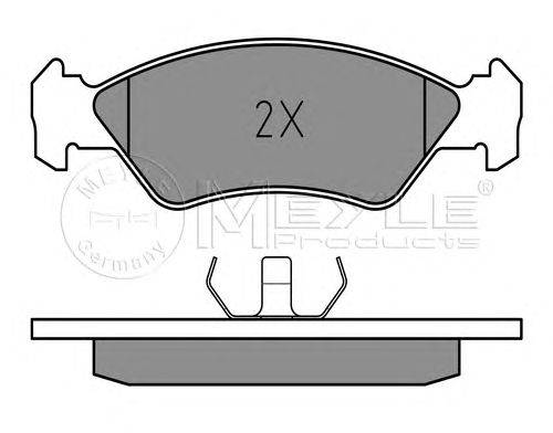 Комплект тормозных колодок, дисковый тормоз MEYLE 21202