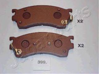 Комплект тормозных колодок, дисковый тормоз JAPANPARTS PA399AF
