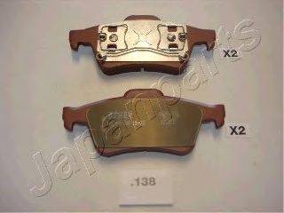 Комплект тормозных колодок, дисковый тормоз JAPANPARTS PP138AF