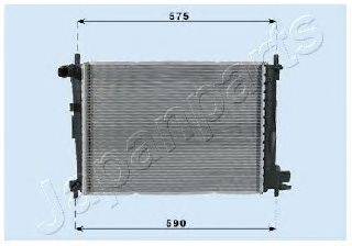 Радиатор, охлаждение двигателя JAPANPARTS RDA053066