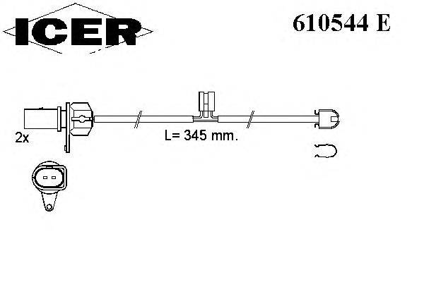 Сигнализатор, износ тормозных колодок ICER 610544E