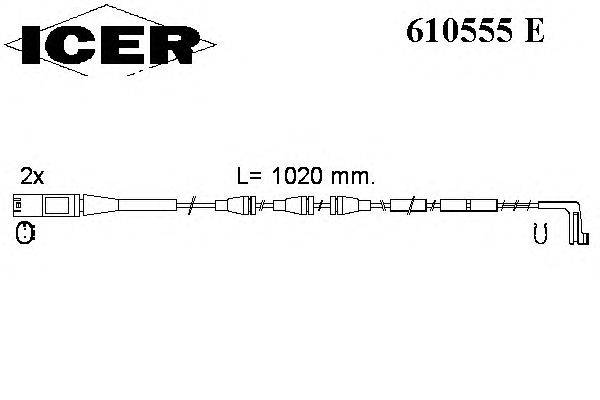 Сигнализатор, износ тормозных колодок ICER 610555 E