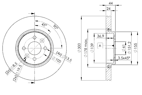 Тормозной диск ICER 78BD7897