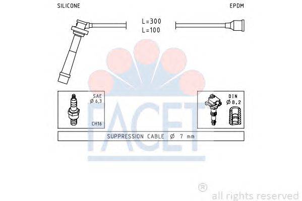 Комплект проводов зажигания FACET 47005