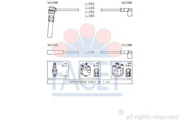 Комплект проводов зажигания FACET 49888