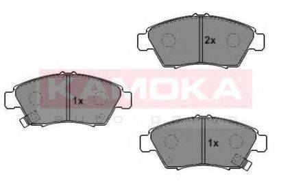 Комплект тормозных колодок, дисковый тормоз KAMOKA 1011552