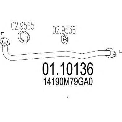 Труба выхлопного газа MTS 01.10136