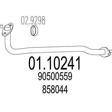 Труба выхлопного газа MTS 01.10241