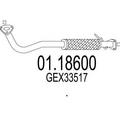 Труба выхлопного газа MTS 01.18600
