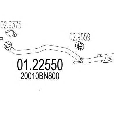 Труба выхлопного газа MTS 01.22550