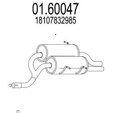 Глушитель выхлопных газов конечный MTS 01.60047