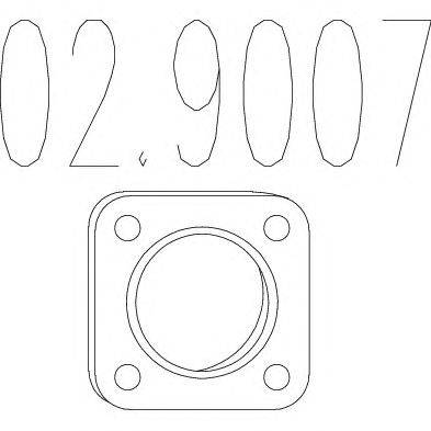 Прокладка, труба выхлопного газа MTS 02.9007
