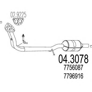Катализатор MTS 04.3078