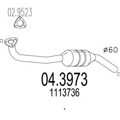 Катализатор MTS 04.3973
