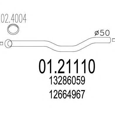 Труба выхлопного газа MTS 01.21110