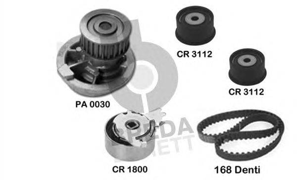 Водяной насос + комплект зубчатого ремня BREDA  LORETT KPA 0369A