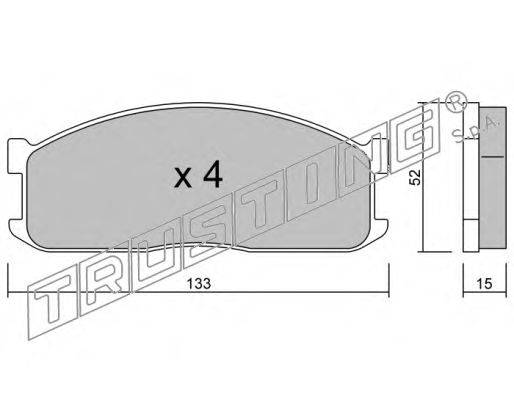 Комплект тормозных колодок, дисковый тормоз TRUSTING 241.0