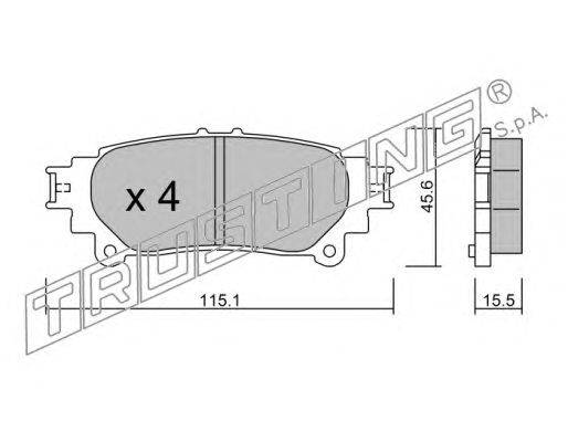 Комплект тормозных колодок, дисковый тормоз DEX 29550