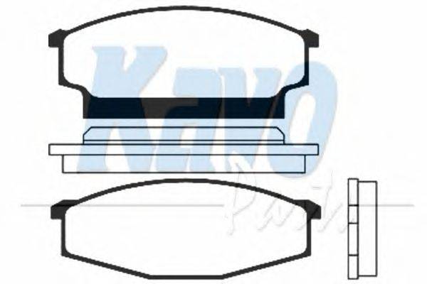 Комплект тормозных колодок, дисковый тормоз KAVO PARTS BP-6512