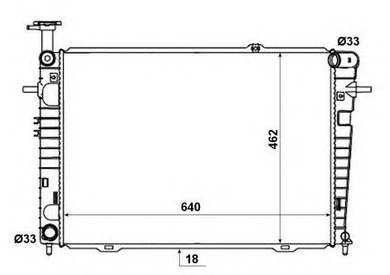 Радиатор, охлаждение двигателя NRF 53192