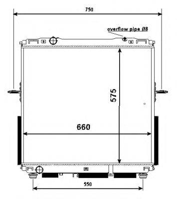 Радиатор, охлаждение двигателя NRF 53367